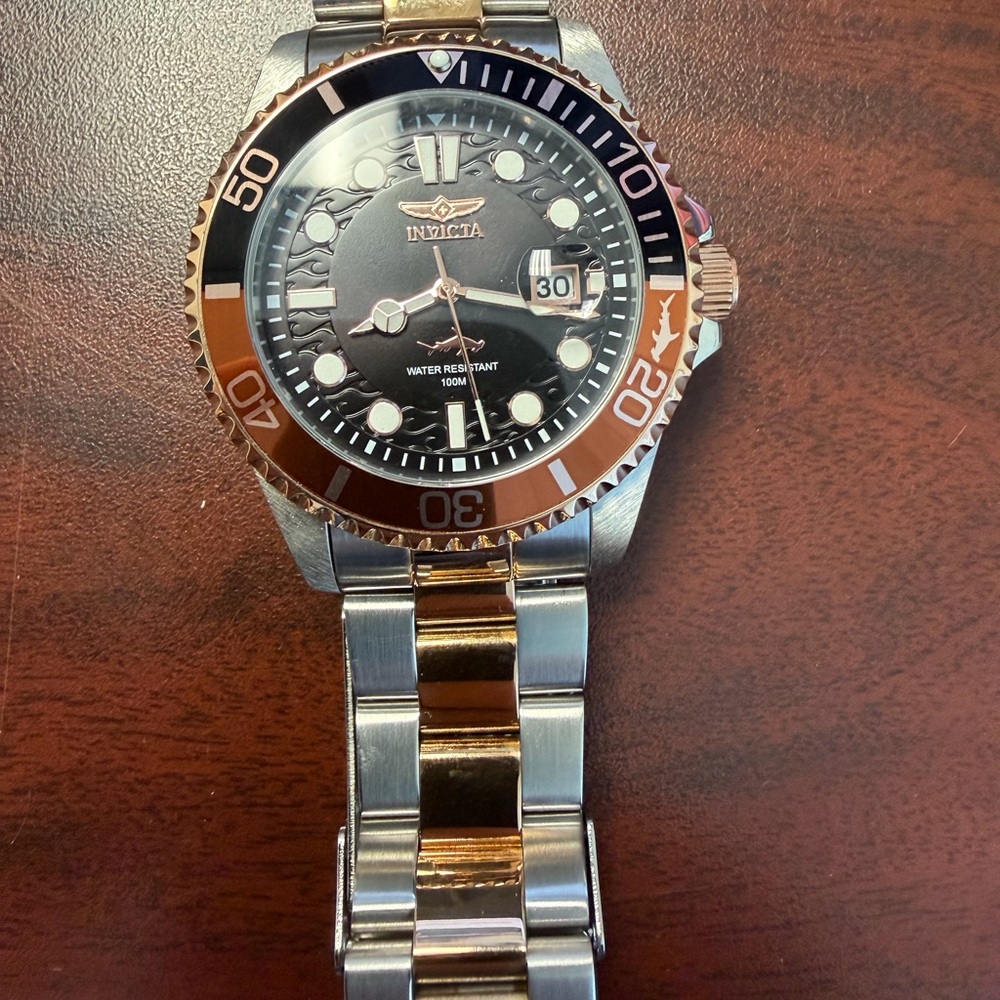 Invicta Pro Diver Watch - Rose Gold and Silver 43mm